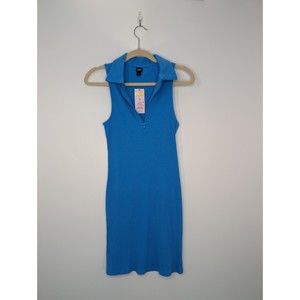 Womens Wild Fable Ribbed Collared Body Con Dress Size Medium